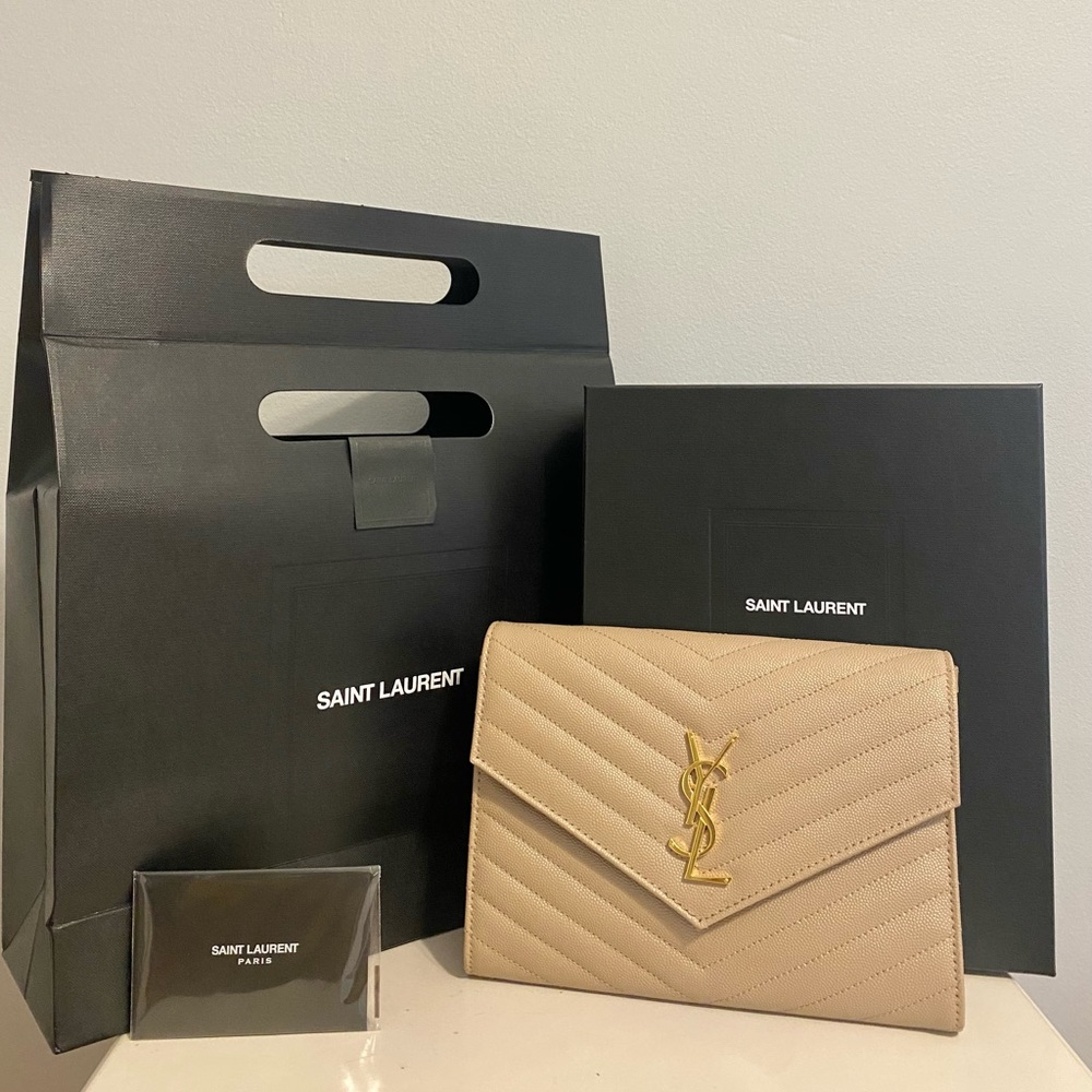 YSL Monogram clutch (envelope style)